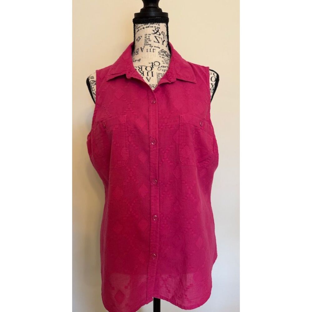Women's pink sleeveless shirt - size Large
